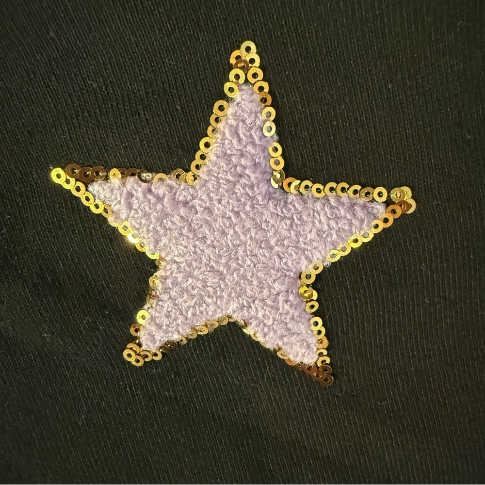 Fantastic Fawn Star Brite Sequin Oversized Top Black Size M - Picture 8 of 9